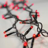 Σειρά, 100 Λαμπάκια 4mm, 230V, επέκταση έως 3, προέκταση παροχής 150cm, πράσινο καλώδιο, κόκκινο λαμπάκι ανά 5cm, ΙΡ20