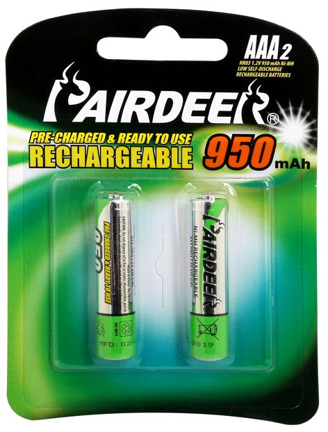 ΜΠΑΤΑΡΙΑ ΕΠΑΝΑΦΟΡΤΙΖΟΜΕΝΗ 1.2V AAA 950mAh HR03 2 ΤΕΜΑΧΙΑ ΣΕ BLISTER PRD