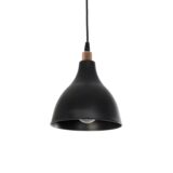 RADE 203-0124 Μοντέρνο Κρεμαστό Φωτιστικό Οροφής με Ντουί 1 x E27 AC 220-240V IP20 - Μαύρο & Χάλκινο - Μ18.5 x Π18.5 x Υ23cm